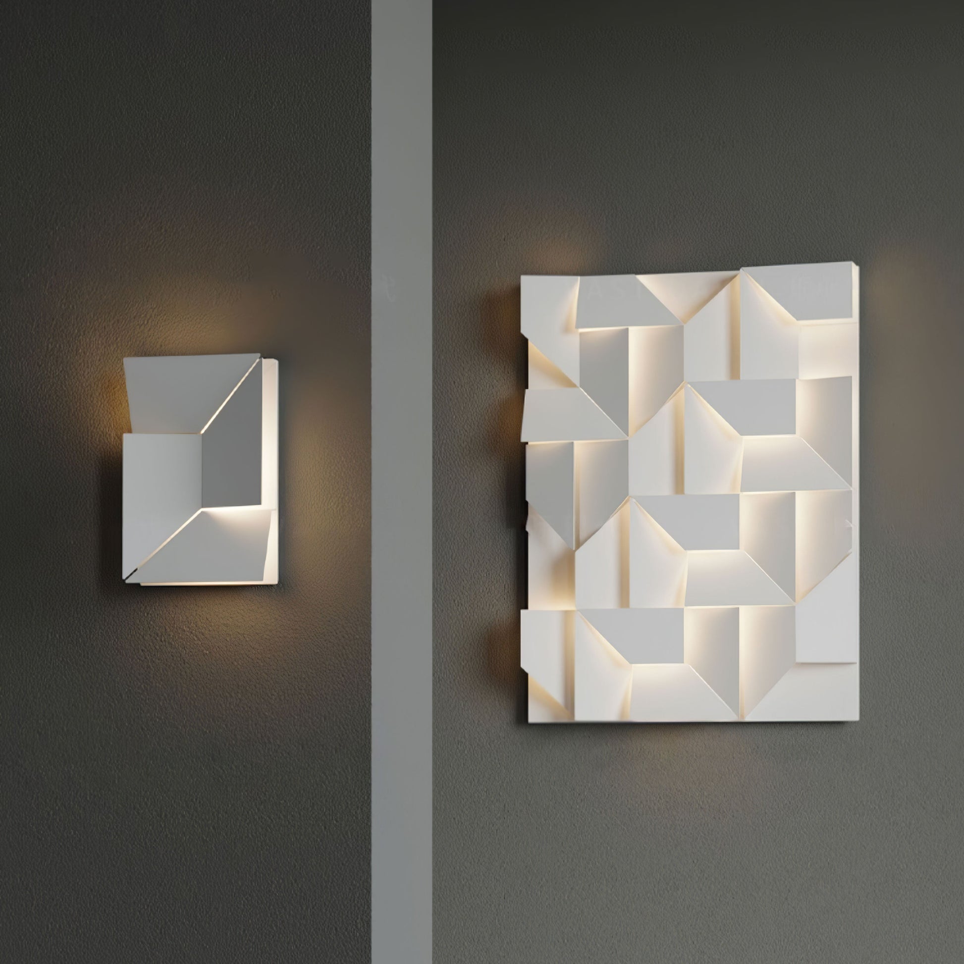 Shadows Grand Wall-mounted Light Wall Light - L 15cm x H 45cm Metal, Hardwired Wall Sconce, detail 14