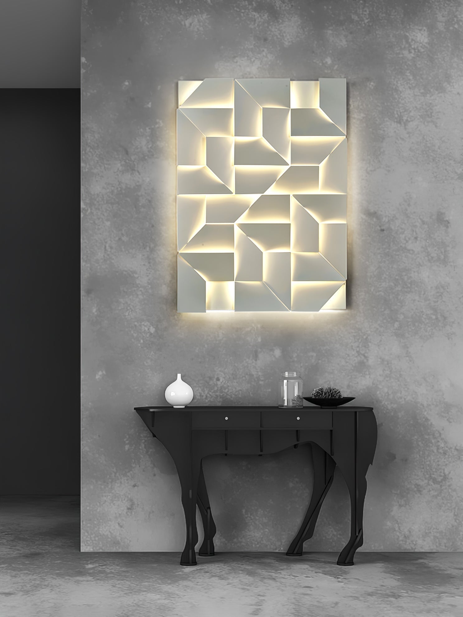 Shadows Grand Wall-mounted Light Wall Light - L 23.6 x W 23.6 Metal, Hardwired Wall Sconce, detail 110
