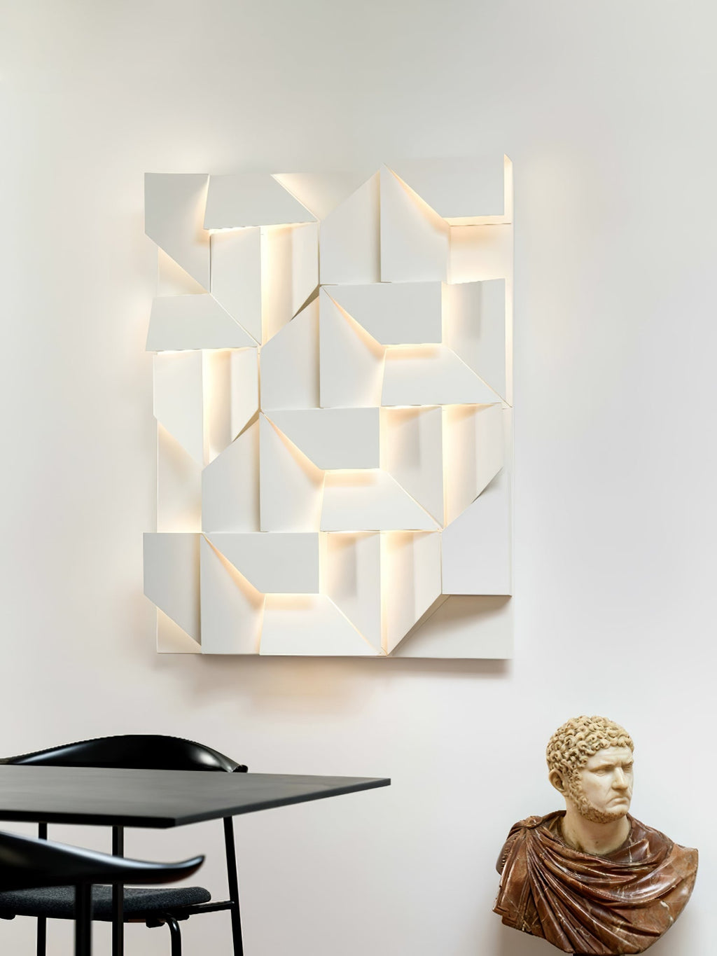 Shadows Grand Wall-mounted Light Wall Light - L 15cm x H 45cm Metal, Hardwired Wall Sconce, detail 96