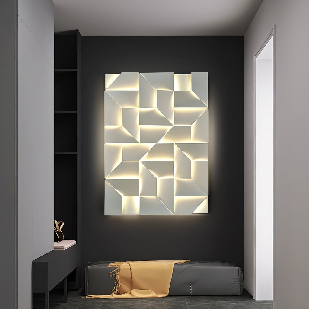 Shadows Grand Wall-mounted Light Wall Light - L 15cm x H 45cm Metal, Hardwired Wall Sconce, detail 118