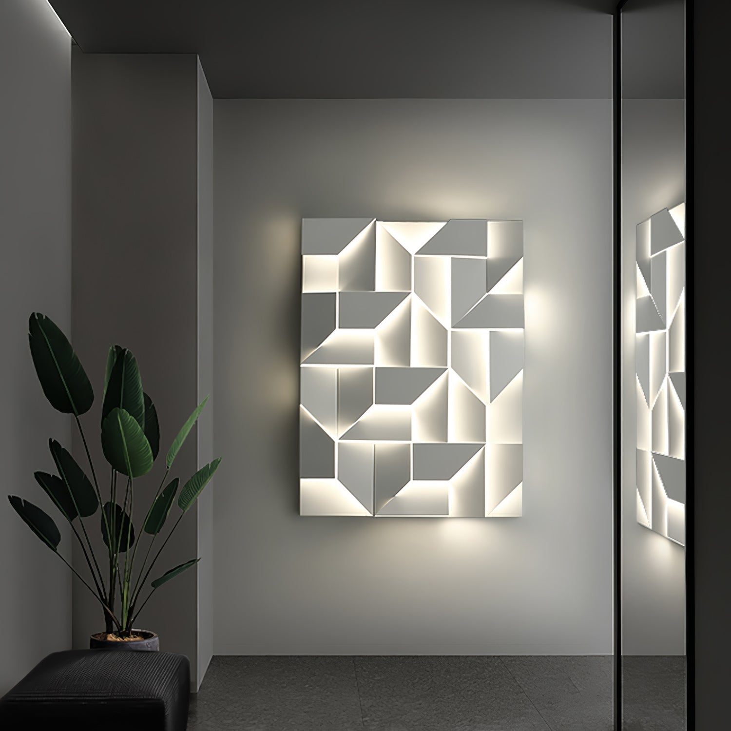 Shadows Grand Wall-mounted Light Wall Light - L 23.6 x W 23.6 Metal, Hardwired Wall Sconce, detail 12
