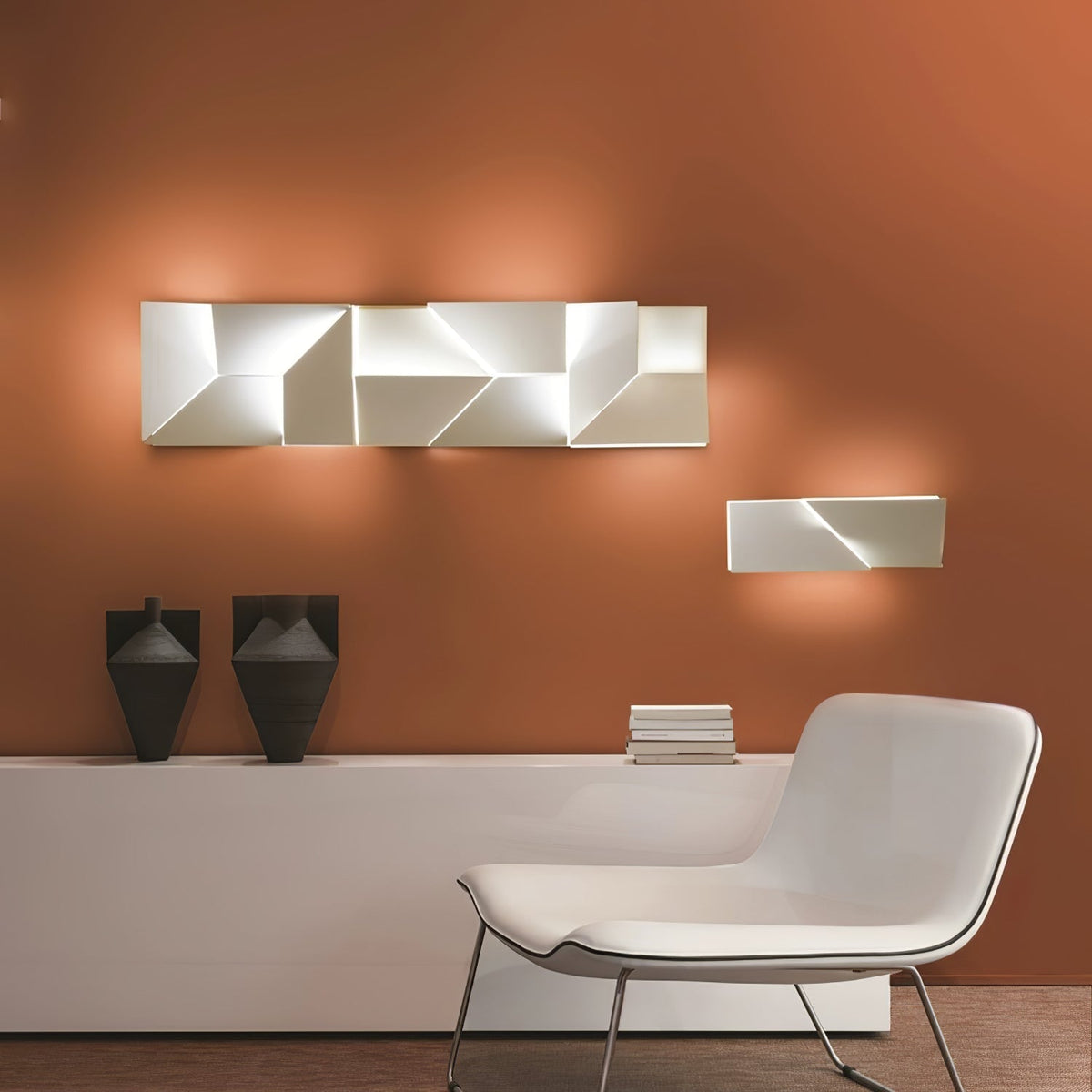 Shadows Grand Wall-mounted Light Wall Light - L 15cm x H 45cm Metal, Hardwired Wall Sconce, detail 121