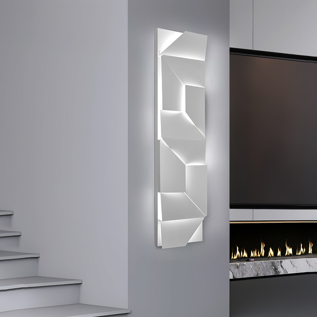 Shadows Grand Wall-mounted Light Wall Light - L 23.6 x W 23.6 Metal, Hardwired Wall Sconce, detail 132
