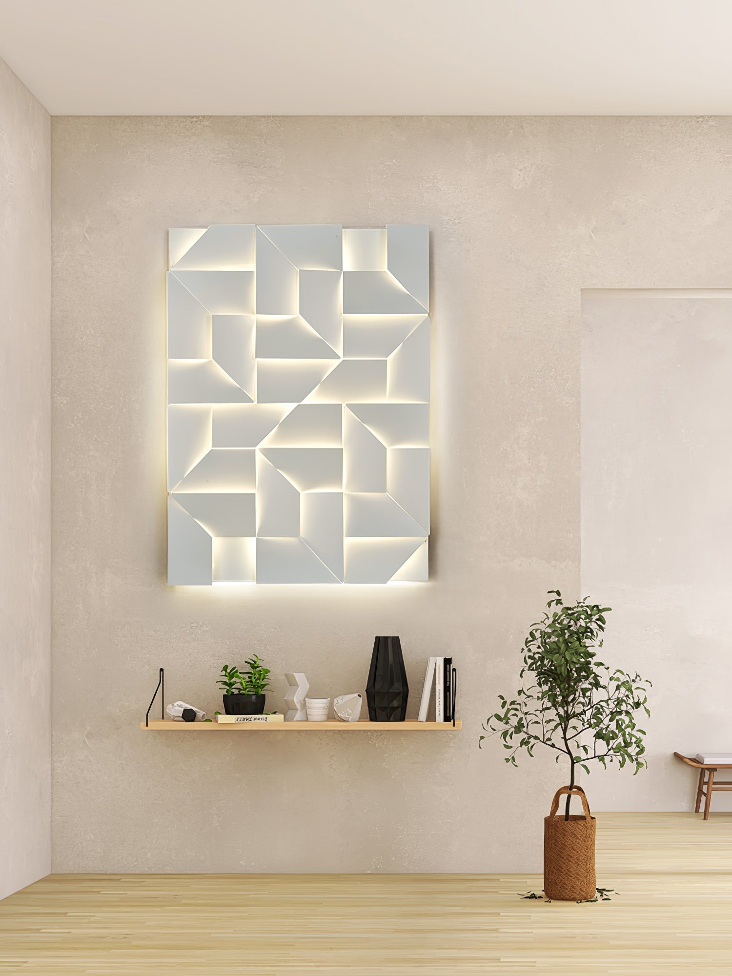 Shadows Grand Wall-mounted Light Wall Light - L 23.6 x W 23.6 Metal, Hardwired Wall Sconce, detail 133