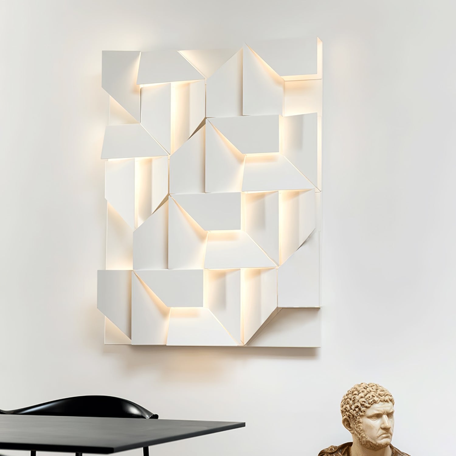 Shadows Grand Wall-mounted Light Wall Light - L 23.6 x W 23.6 Metal, Hardwired Wall Sconce, detail 97