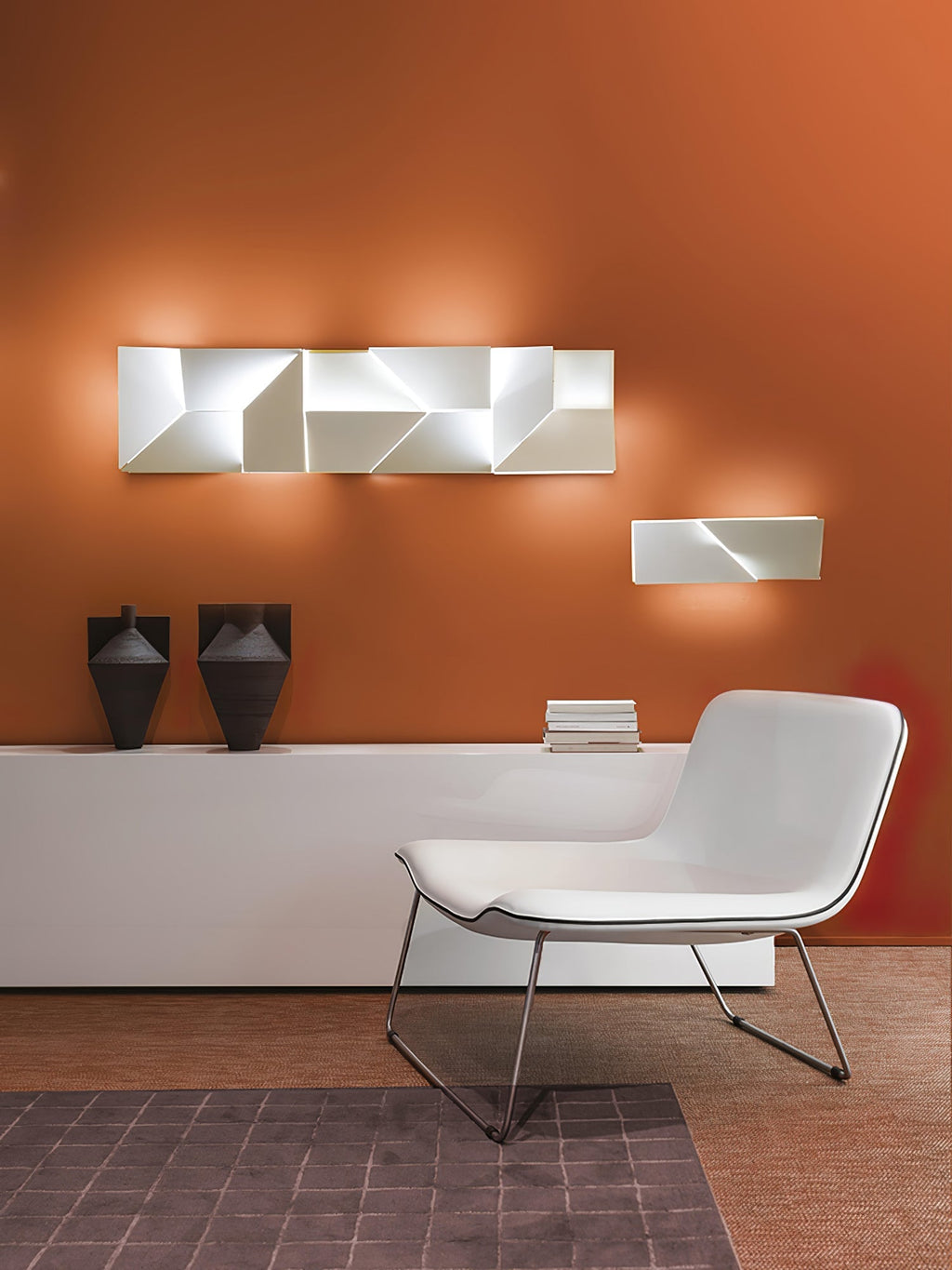 Shadows Grand Wall-mounted Light Wall Light - L 15cm x H 45cm Metal, Hardwired Wall Sconce, detail 136
