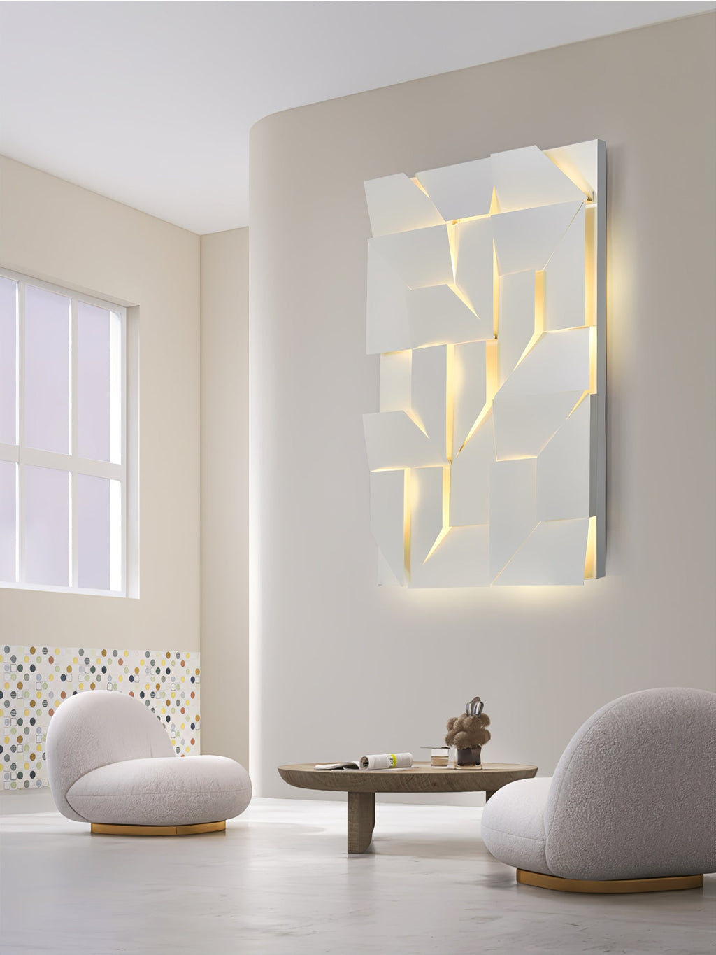 Shadows Grand Wall-mounted Light Wall Light - L 23.6 x W 23.6 Metal, Hardwired Wall Sconce, detail 145