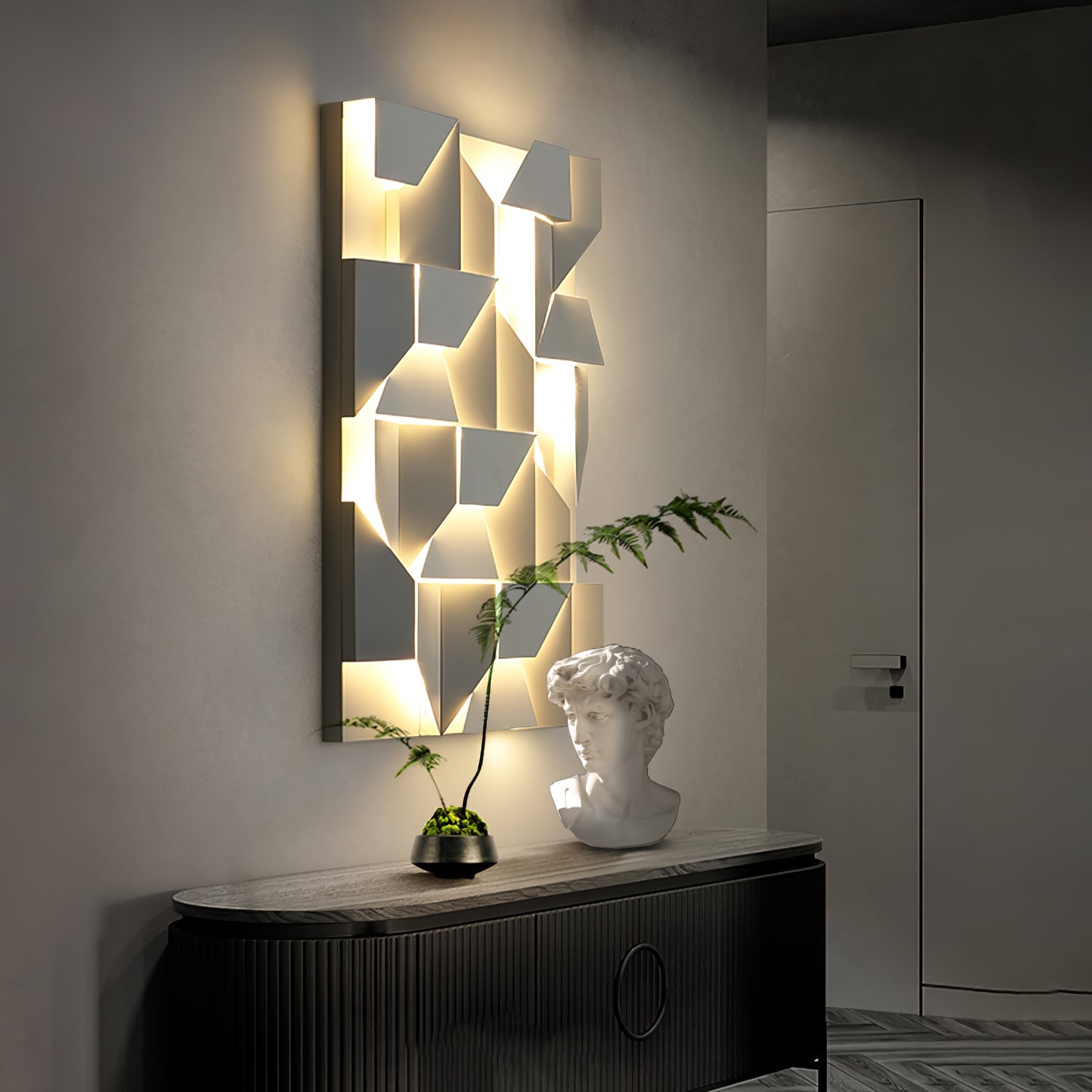 Shadows Rechargeable Grand Wall Light, Hardwired Wall Sconce, detail 8