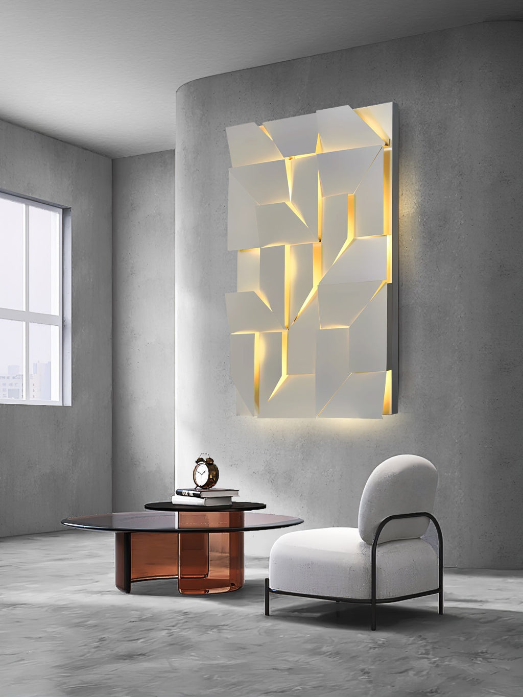 Shadows Grand Wall-mounted Light Wall Light - L 23.6 x W 23.6 Metal, Hardwired Wall Sconce, detail 98