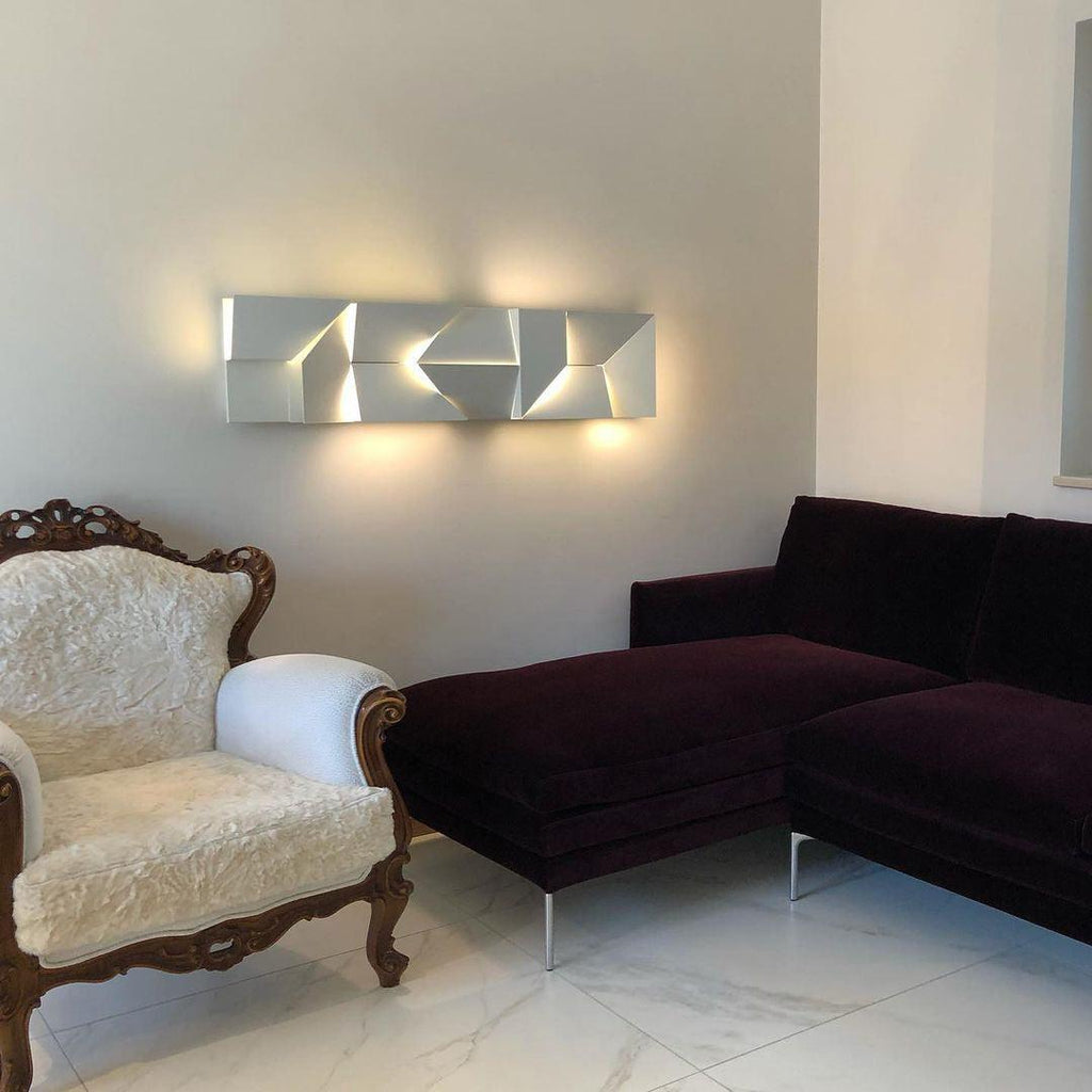 Shadows Grand Wall-mounted Light Wall Light - L 15cm x H 45cm Metal, Hardwired Wall Sconce, detail 34