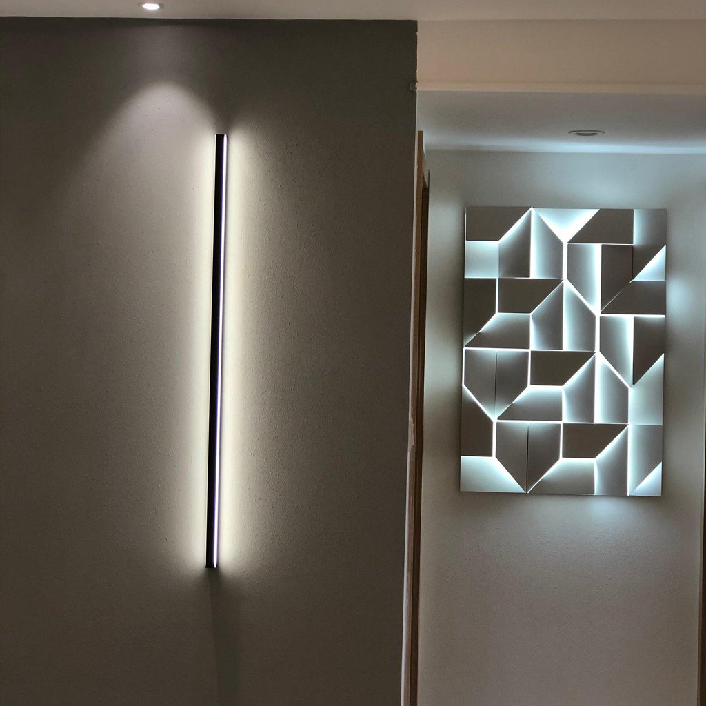 Shadows Grand Wall-mounted Light Wall Light - L 15cm x H 45cm Metal, Hardwired Wall Sconce, detail 46