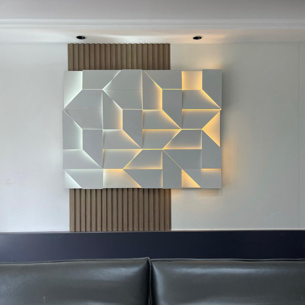 Shadows Grand Wall-mounted Light Wall Light - L 15cm x H 45cm Metal, Hardwired Wall Sconce, detail 55
