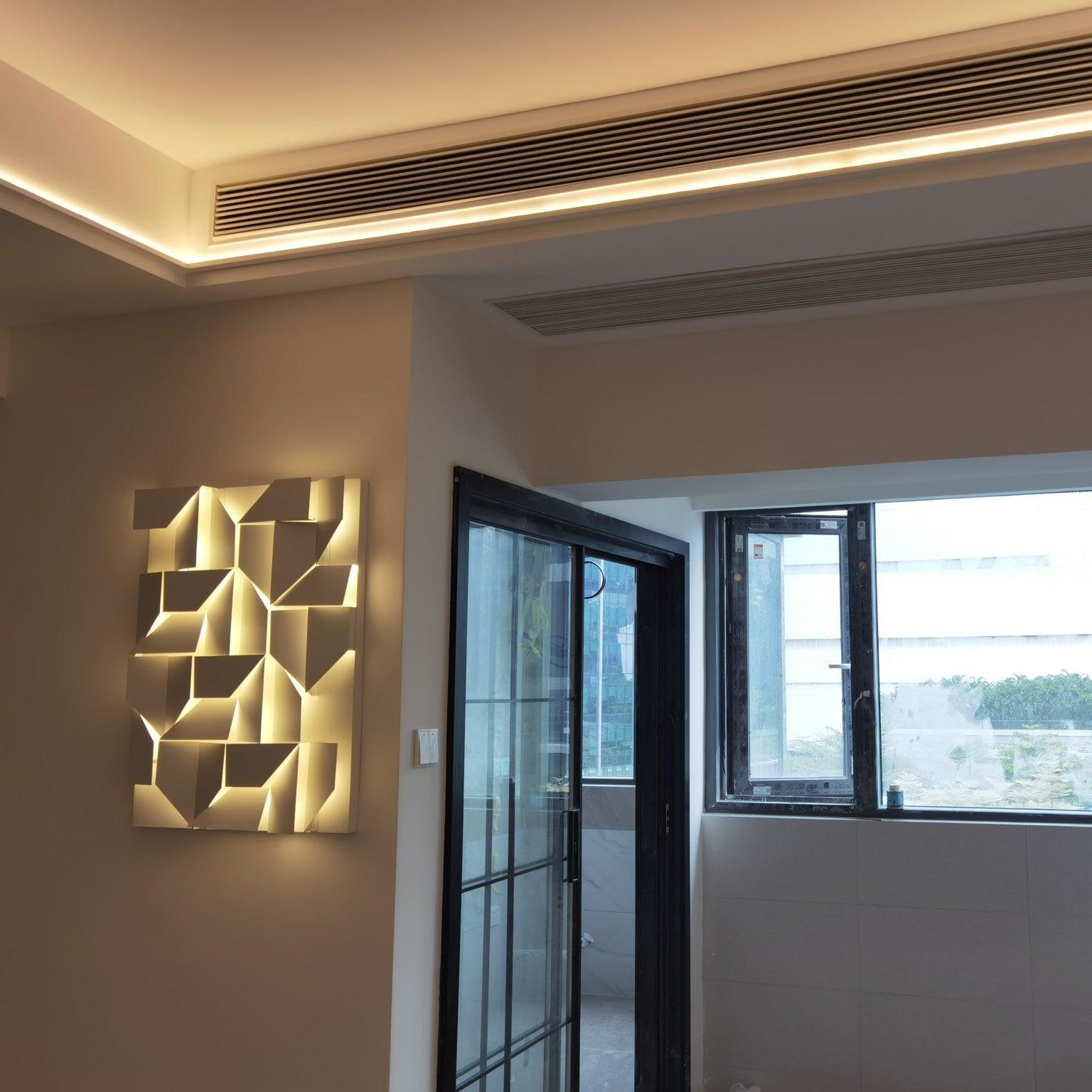 Shadows Grand Wall-mounted Light Wall Light - L 23.6 x W 23.6 Metal, Hardwired Wall Sconce, detail 61