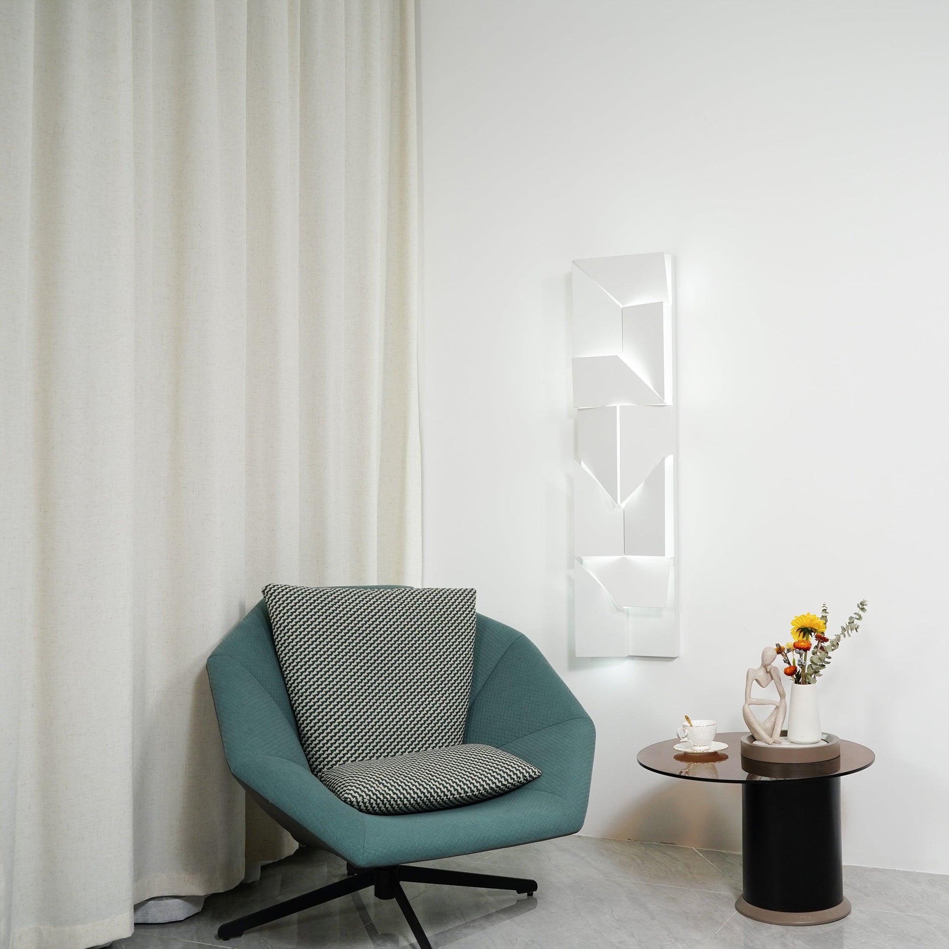 Shadows Grand Wall-mounted Light Wall Light - L 15cm x H 45cm Metal, Hardwired Wall Sconce, detail 69