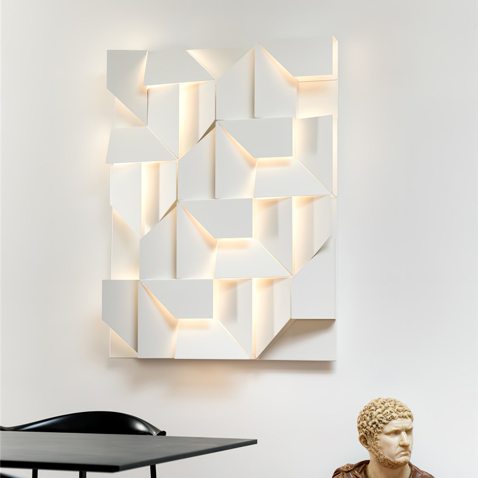 Shadows Grand Wall-mounted Light Wall Light - L 23.6 x W 23.6 Metal, Hardwired Wall Sconce, detail 2