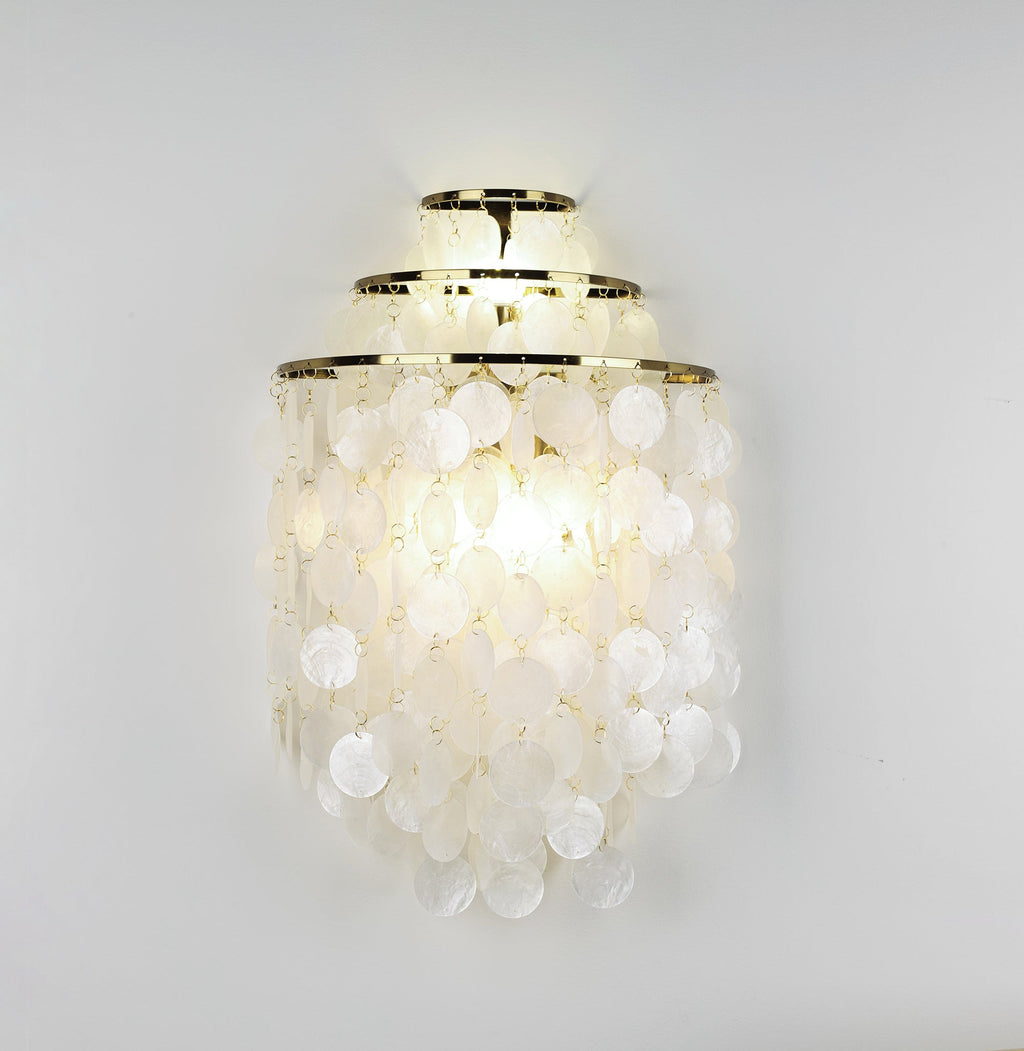 Shell Cascading Wall Light, Hardwired Wall Sconce, detail 4