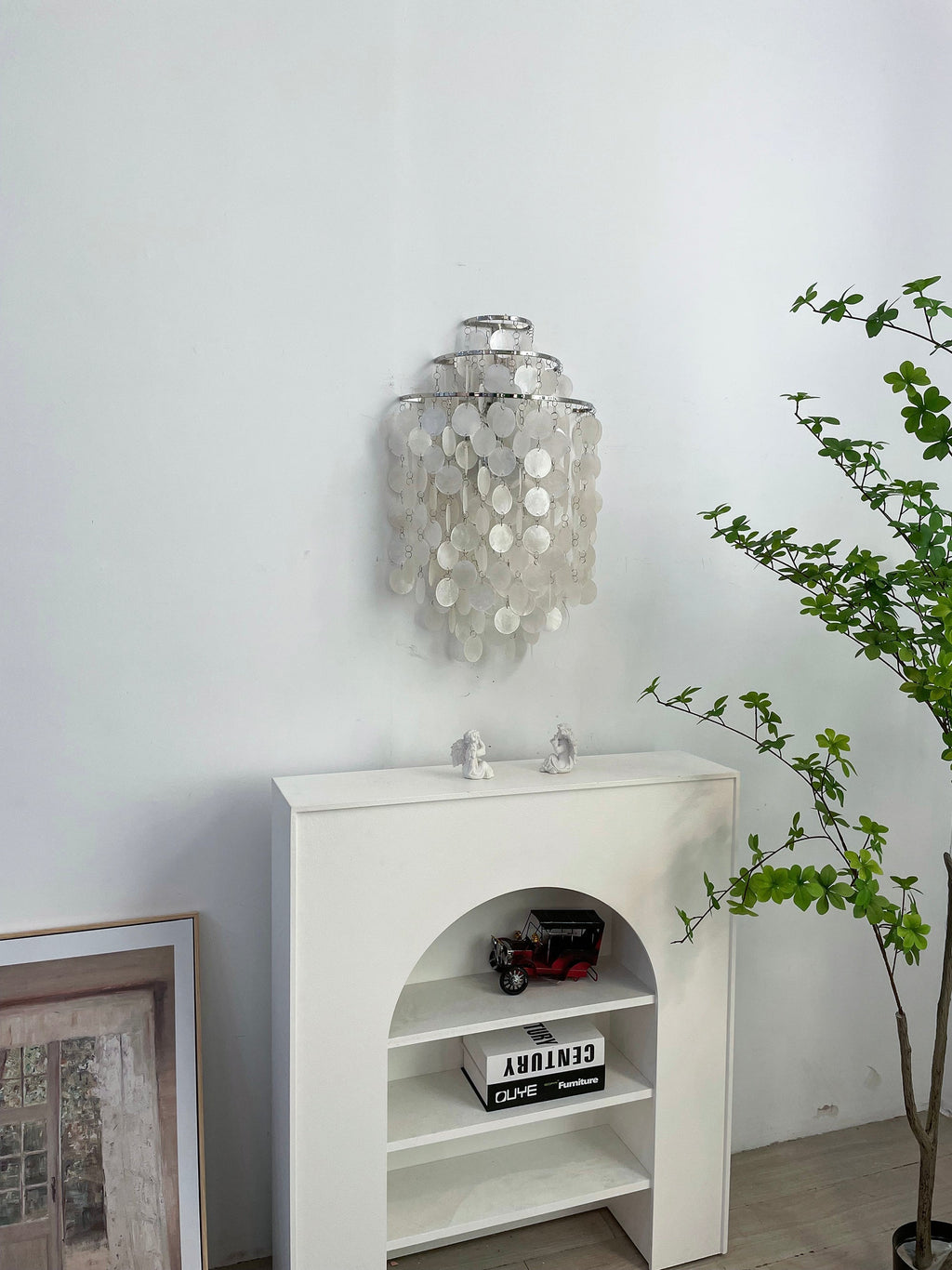 Shell Cascading Wall Light, Hardwired Wall Sconce, detail 28