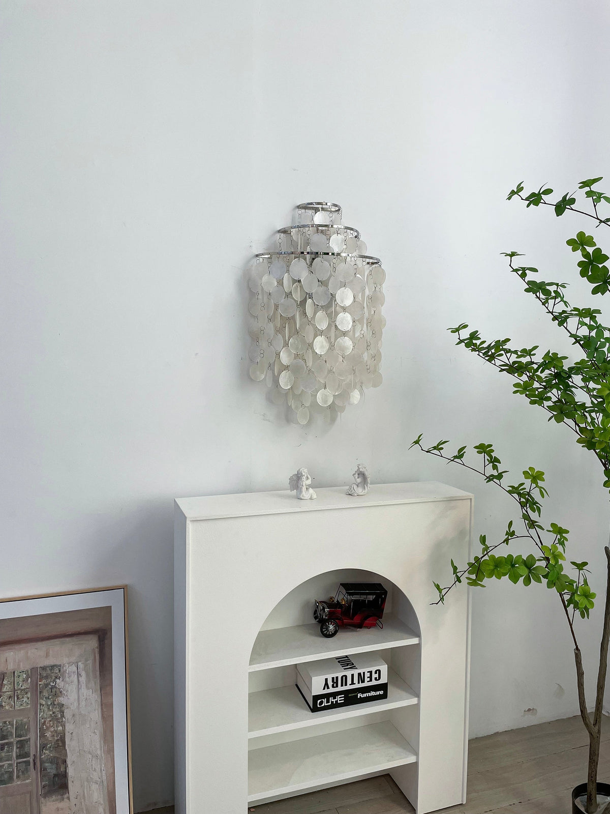 Shell Cascading Wall Light, Hardwired Wall Sconce, detail 28