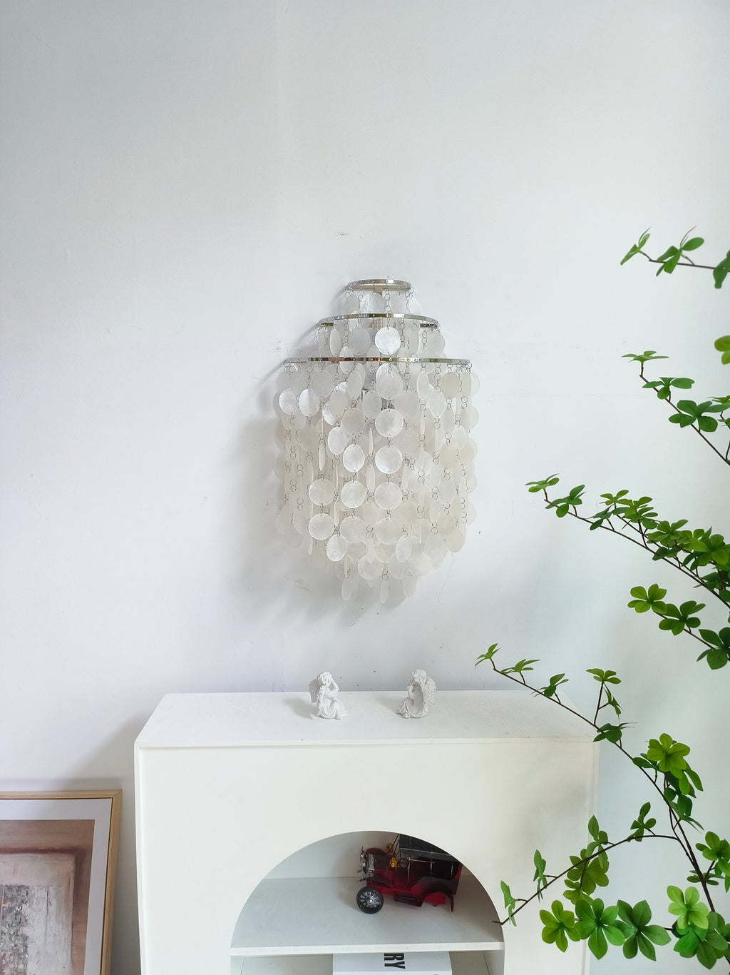 Shell Cascading Wall Light, Hardwired Wall Sconce, detail 30