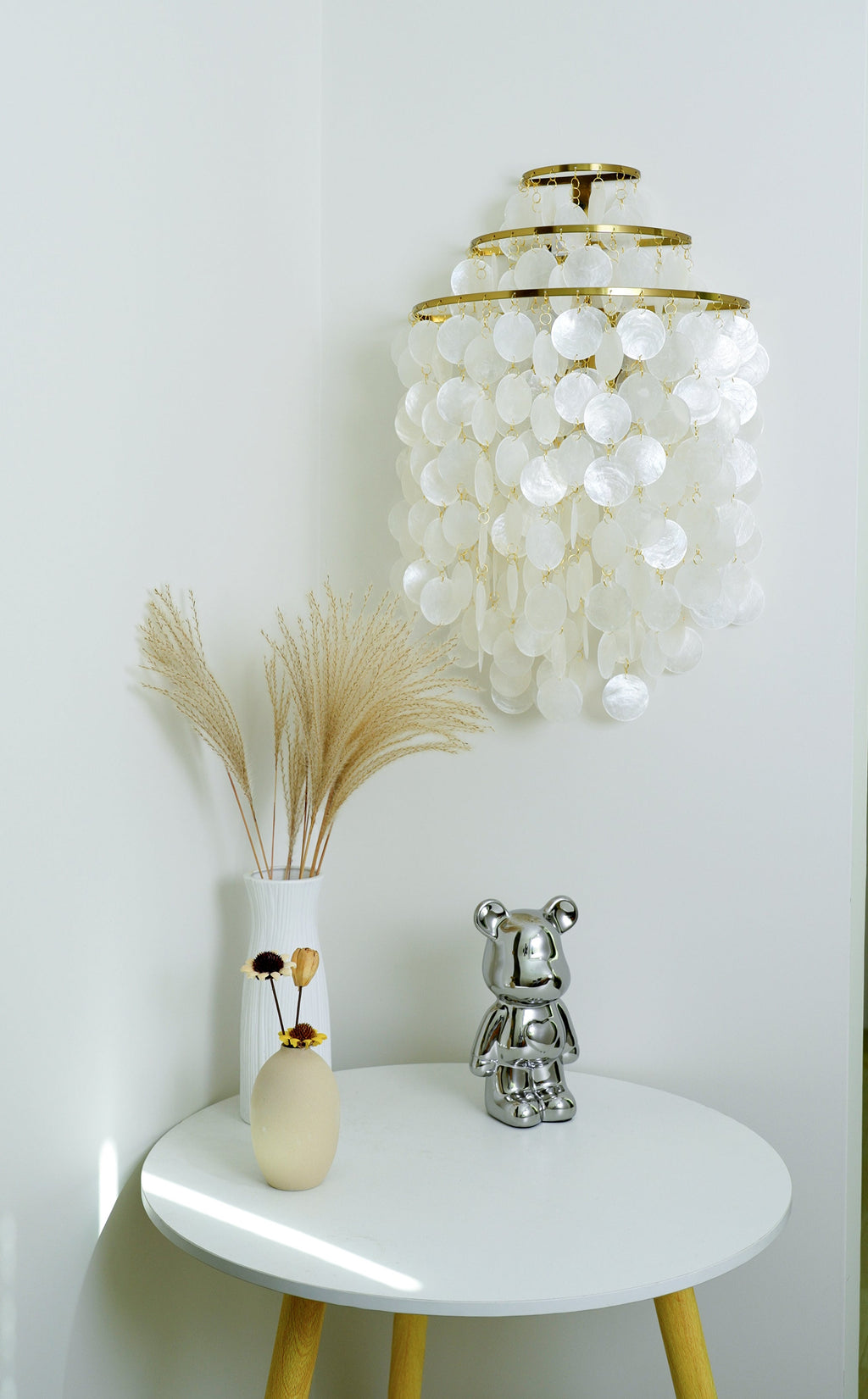 Shell Cascading Wall Light, Hardwired Wall Sconce, detail 26