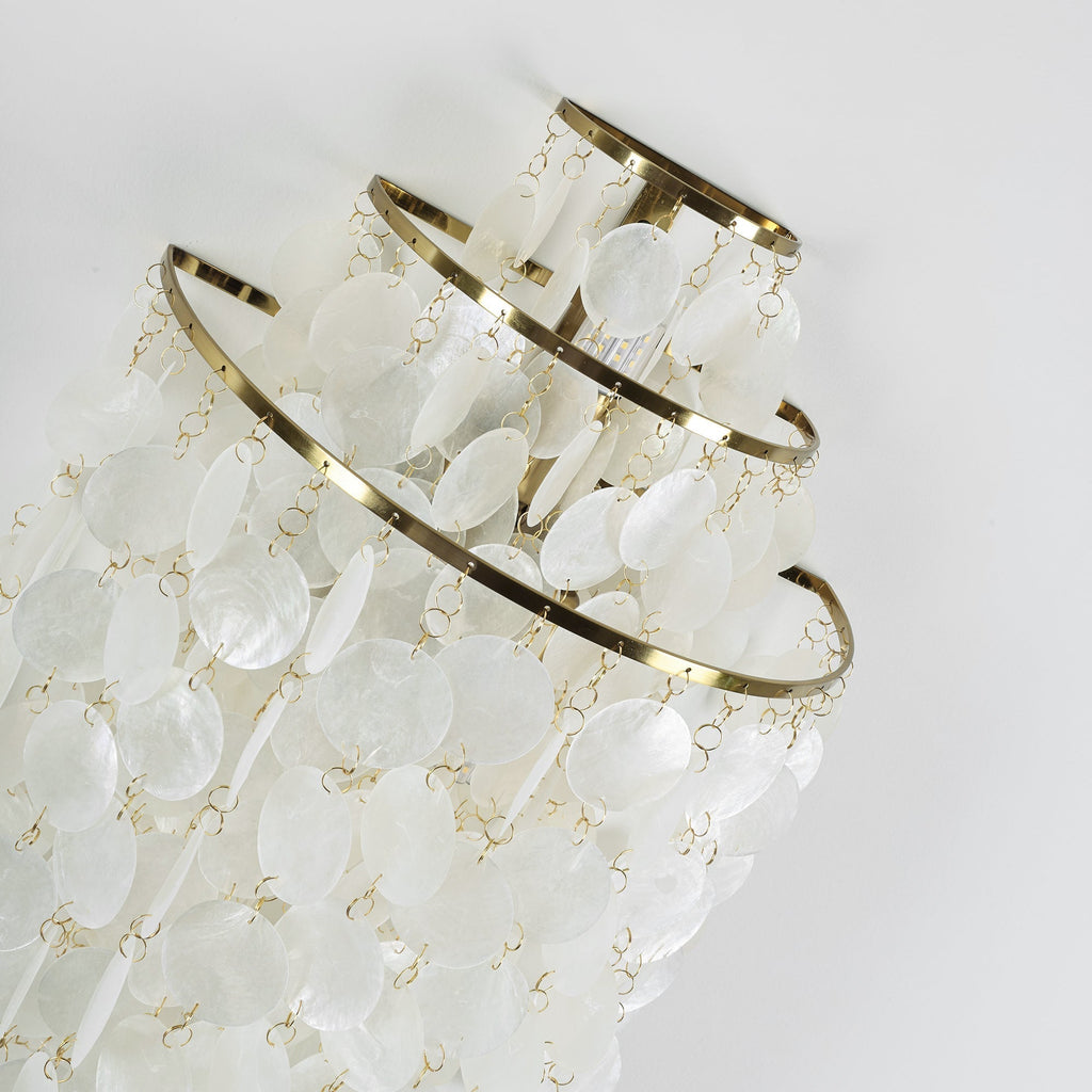 Shell Cascading Wall Light, Hardwired Wall Sconce, detail 27