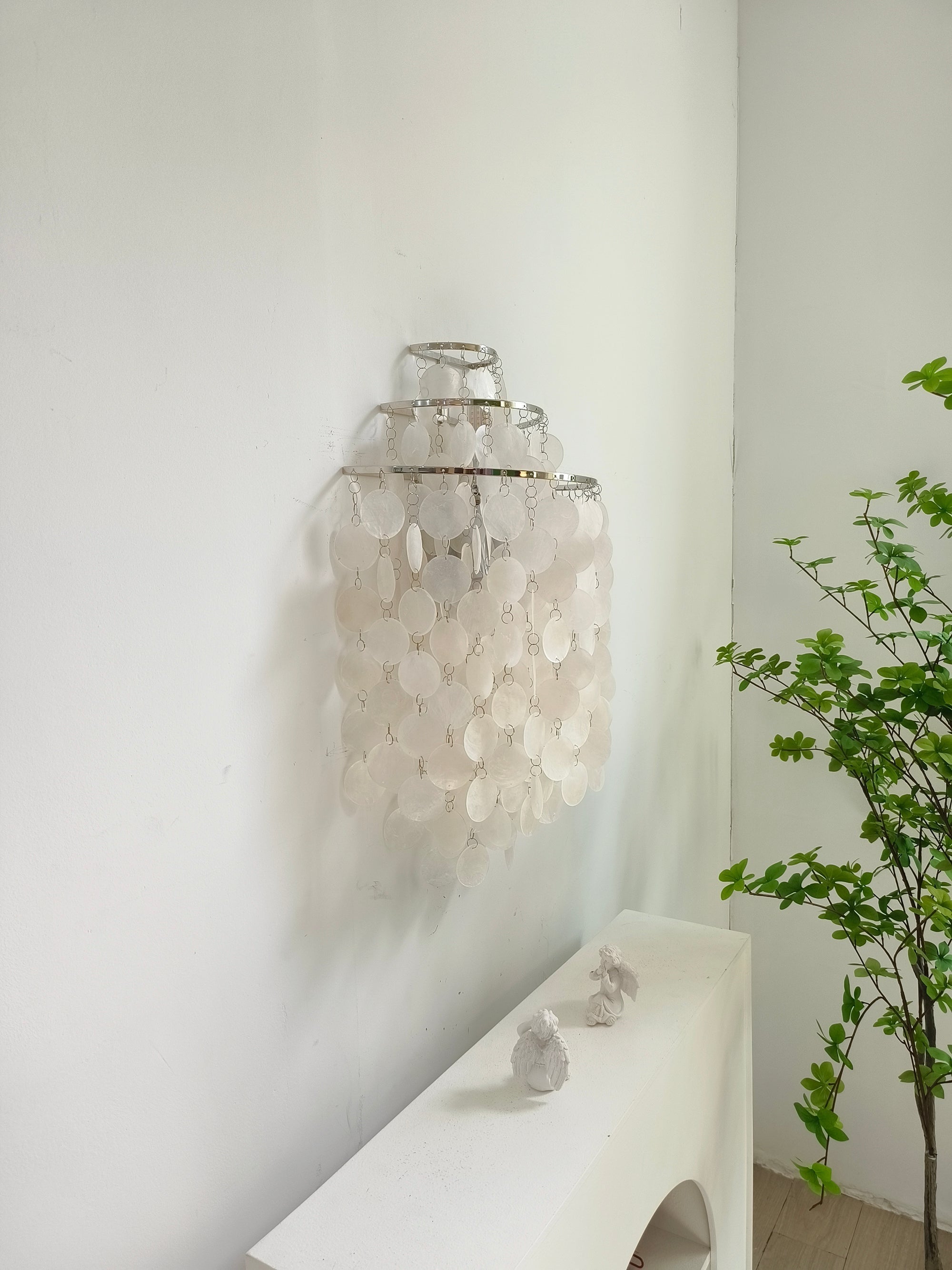 Shell Cascading Wall Light, Hardwired Wall Sconce, detail 7