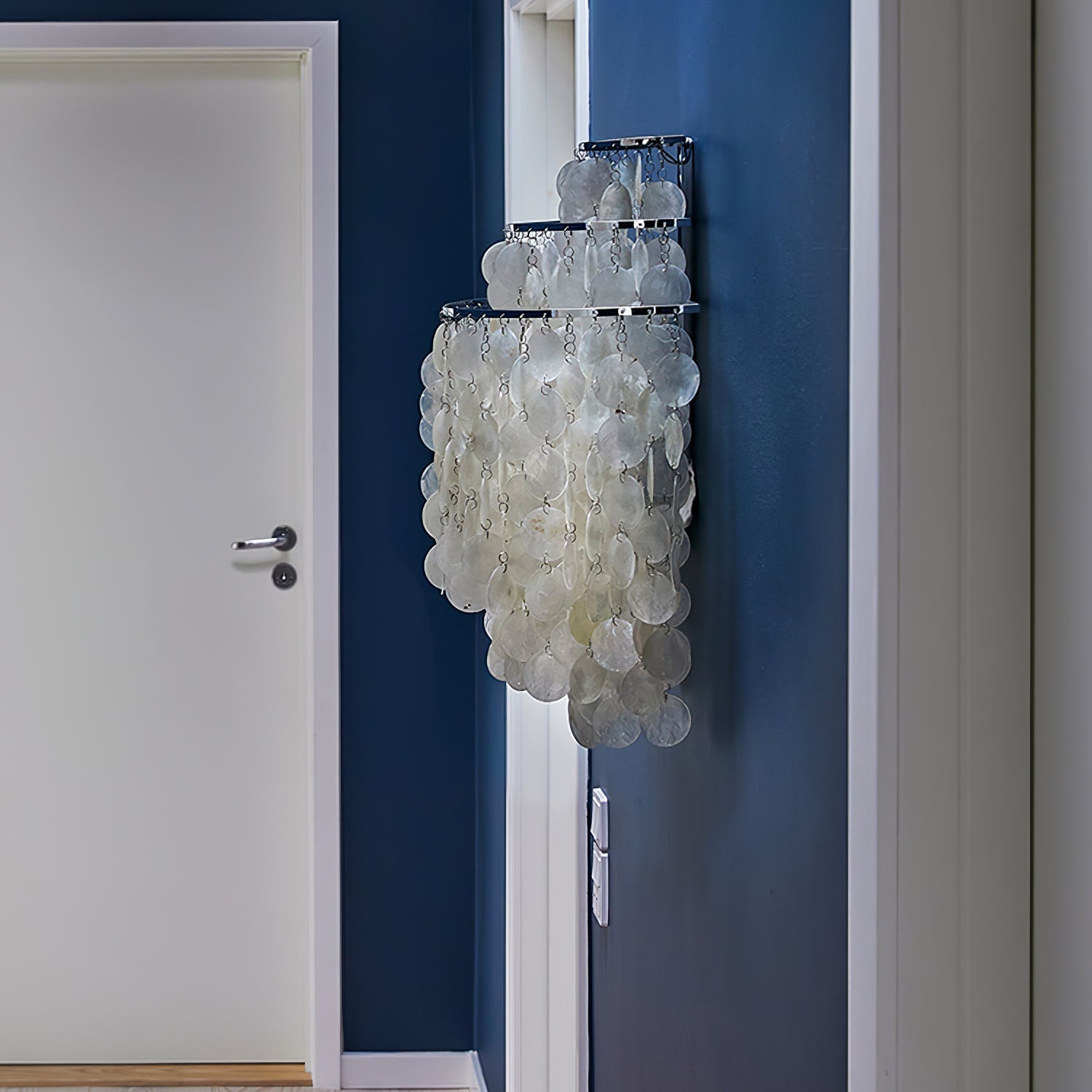 Shell Cascading Wall Light, Hardwired Wall Sconce, detail 12
