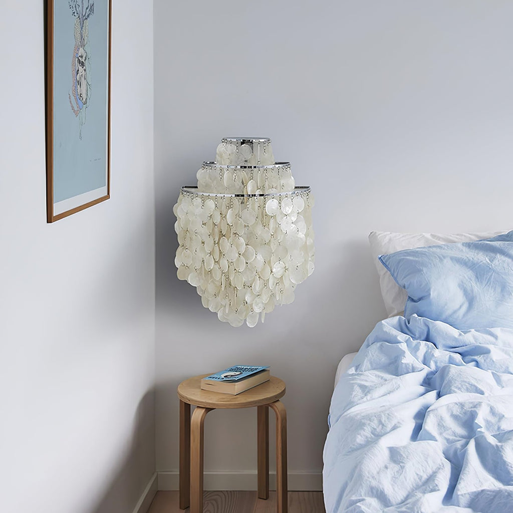 Shell Cascading Wall Light, Hardwired Wall Sconce, detail 11