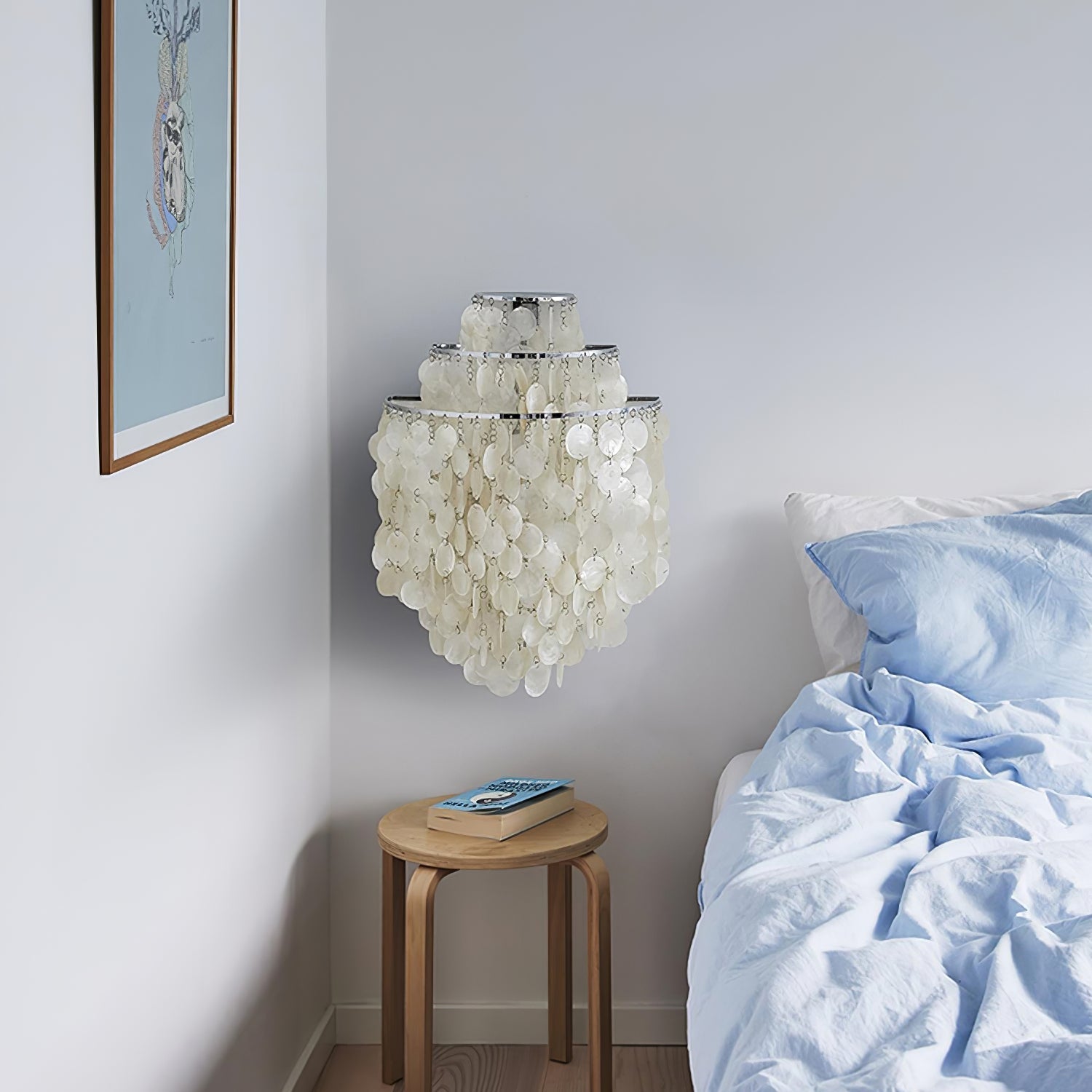 Shell Cascading Wall Light, Hardwired Wall Sconce, detail 11