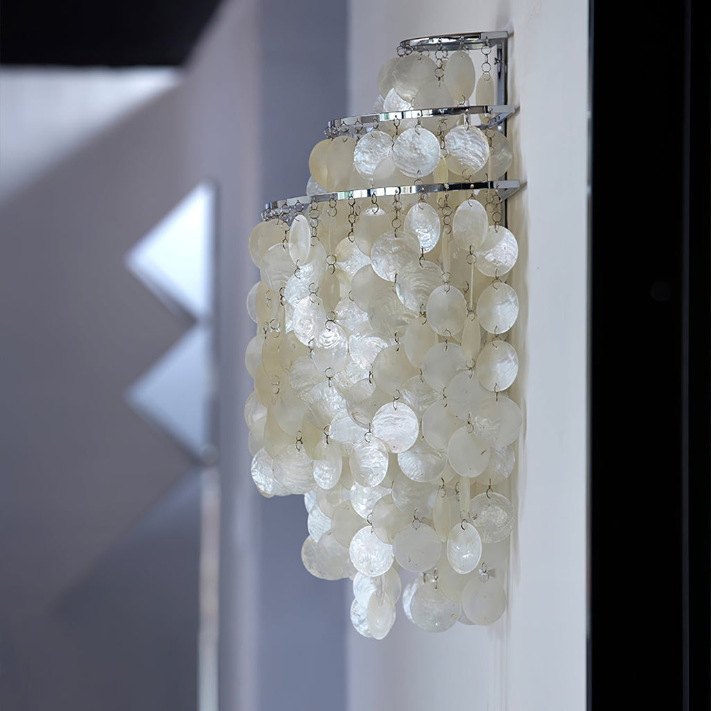 Shell Cascading Wall Light, Hardwired Wall Sconce, detail 10