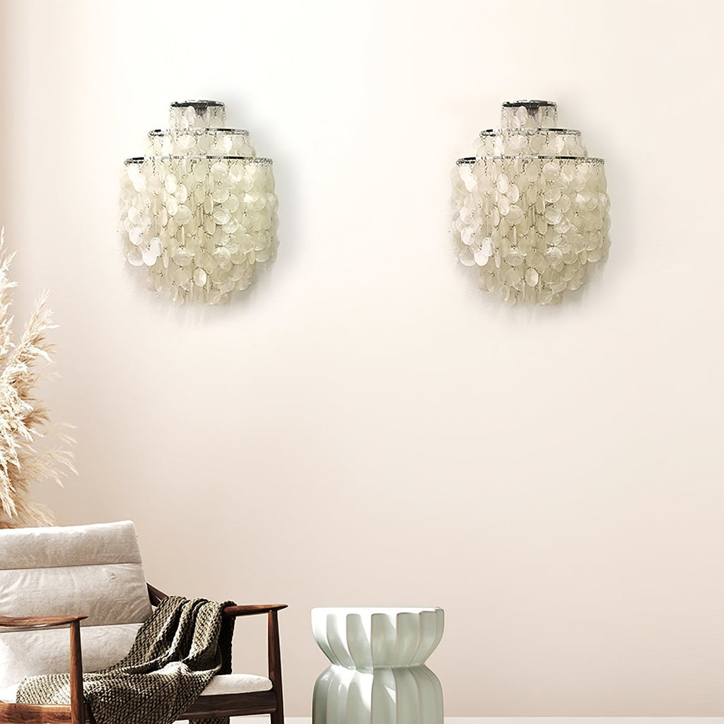 Shell Cascading Wall Light, Hardwired Wall Sconce, detail 14