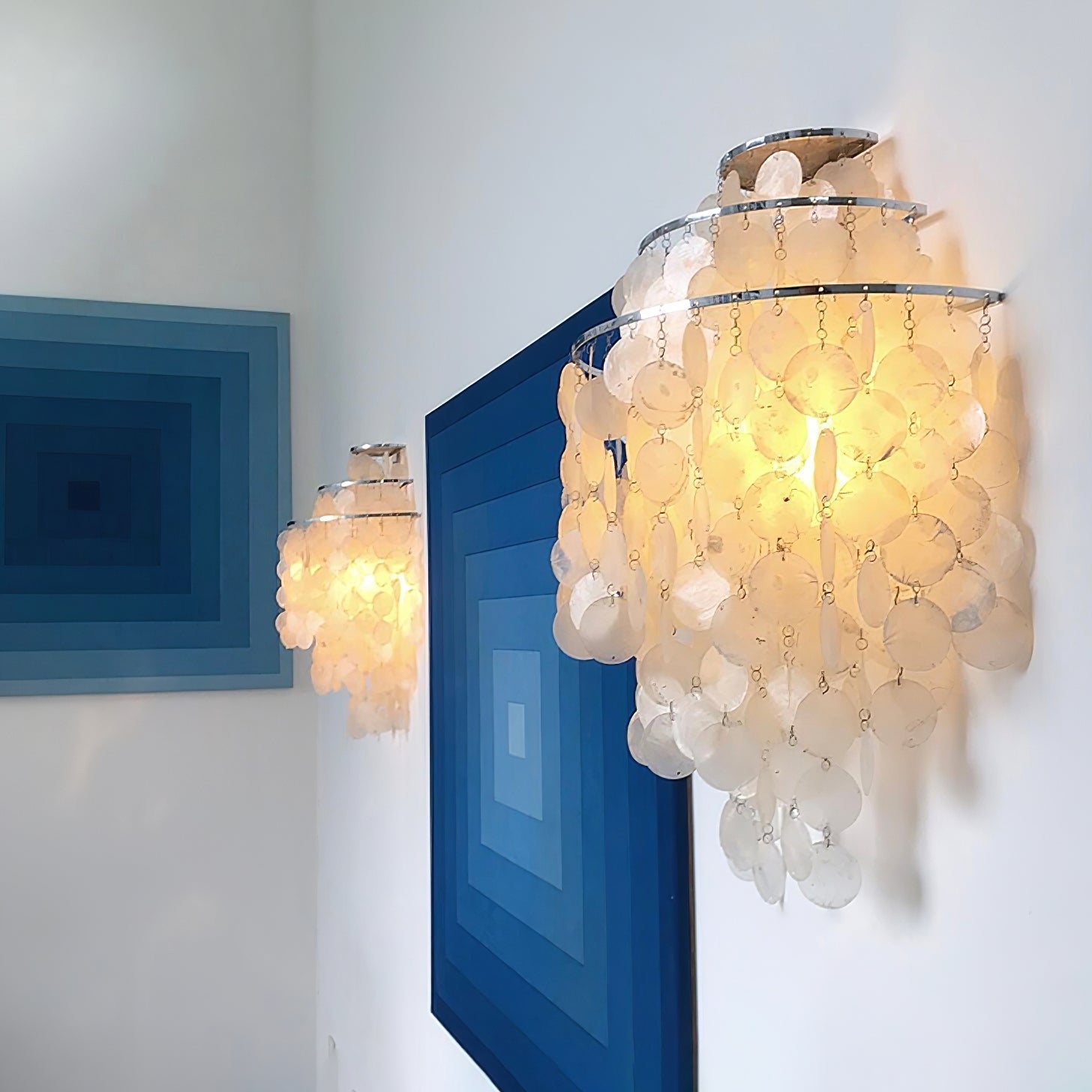 Shell Cascading Wall Light, Hardwired Wall Sconce, detail 8