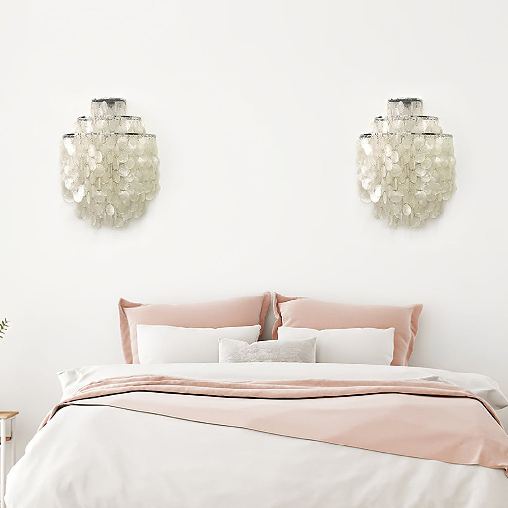 Shell Cascading Wall Light, Hardwired Wall Sconce, detail 17