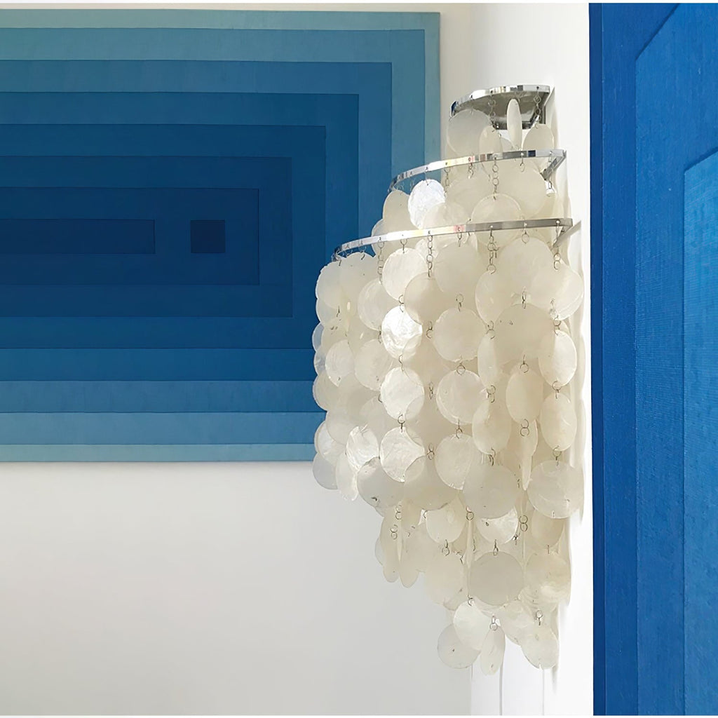 Shell Cascading Wall Light, Hardwired Wall Sconce, detail 9