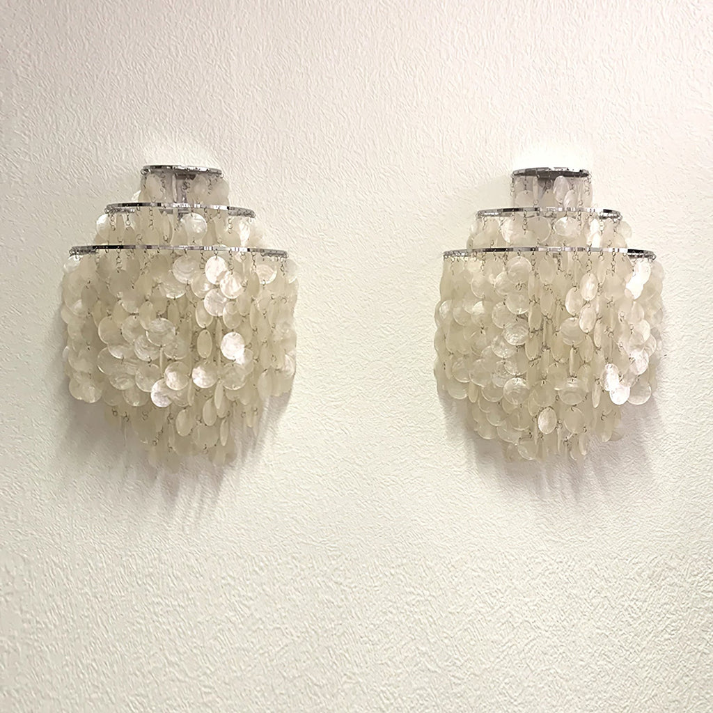 Shell Cascading Wall Light, Hardwired Wall Sconce, detail 16