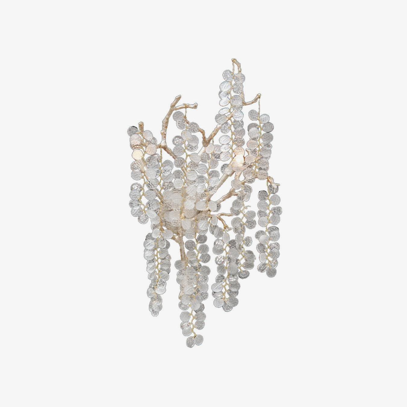 Shiro Noda Wall Light, Hardwired Wall Sconce, Brass, Dia 35cm x H 55cm