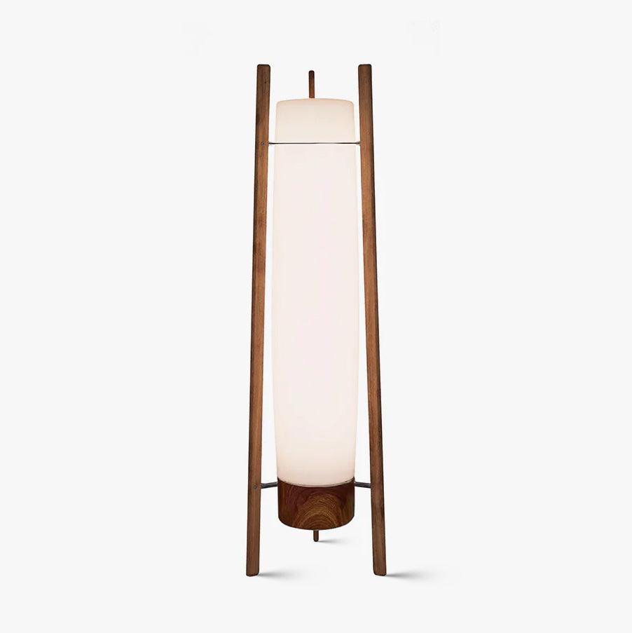 Side LED Floor Light, Floor Lamp, Walnut, Dia 45cm x H 160 cm