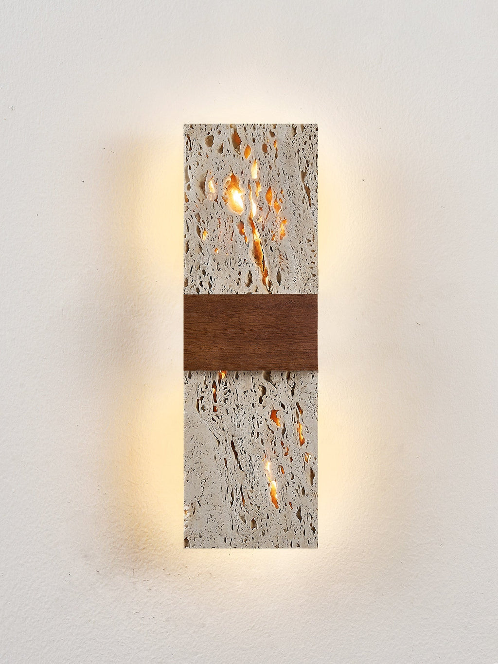 Siena Travertine Wall Light, Hardwired Wall Sconce, detail 16