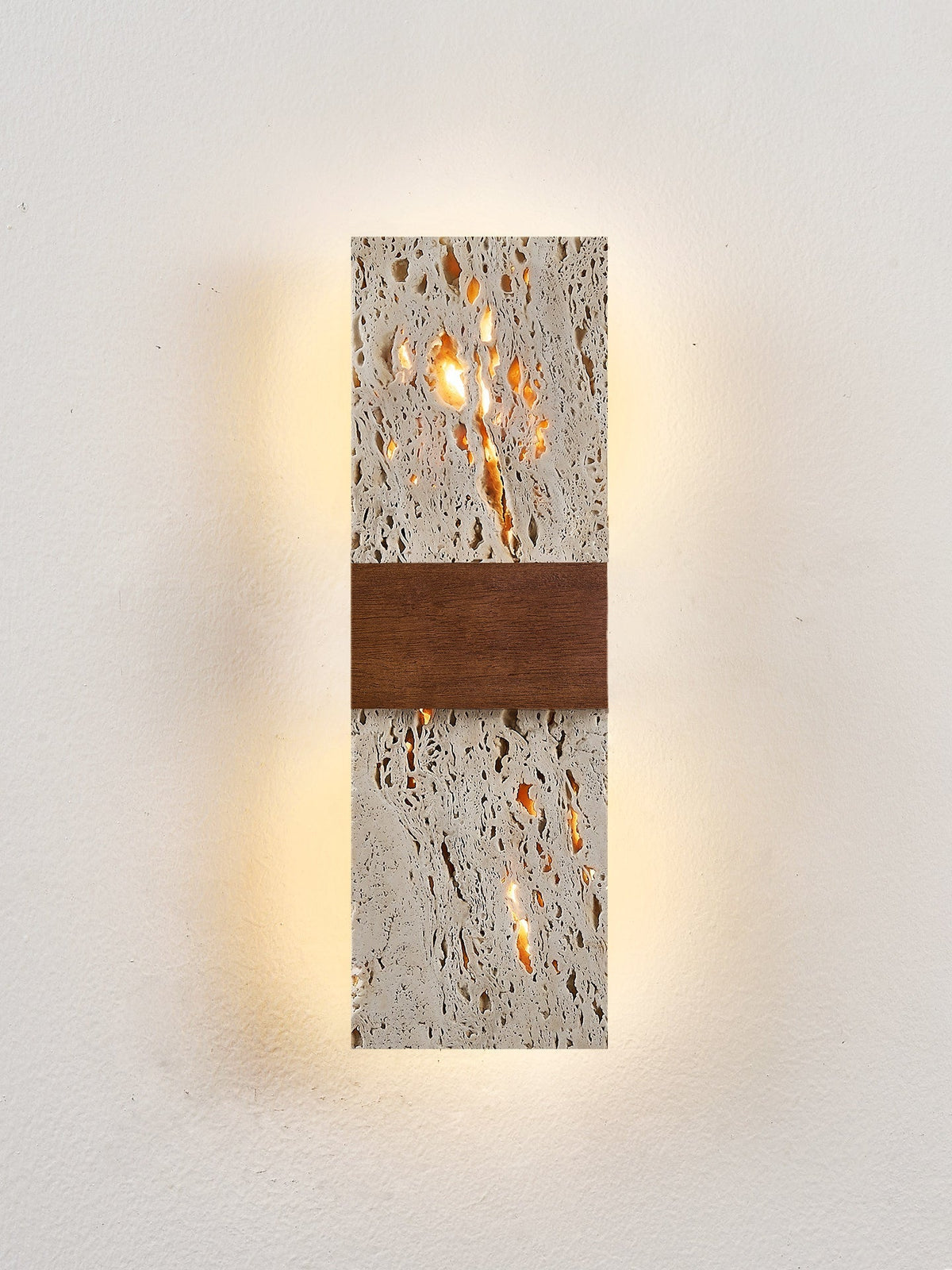 Siena Travertine Wall Light, Hardwired Wall Sconce, detail 16