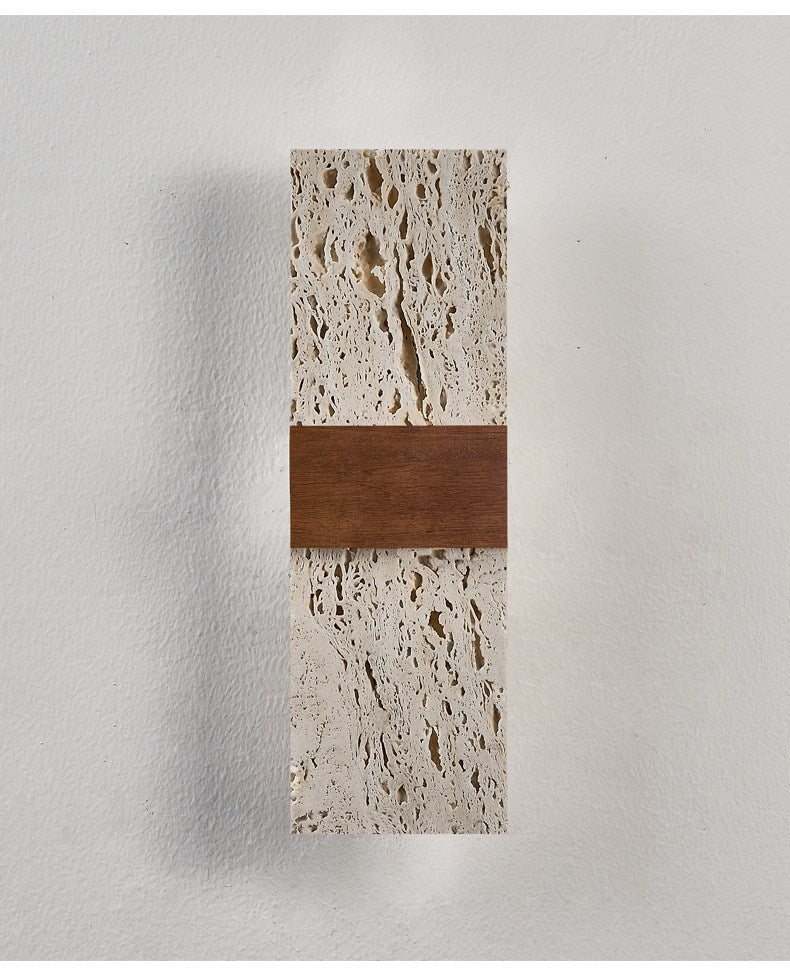Siena Travertine Wall Light, Hardwired Wall Sconce, detail 9