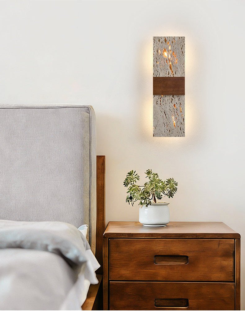 Siena Travertine Wall Light, Hardwired Wall Sconce, detail 6