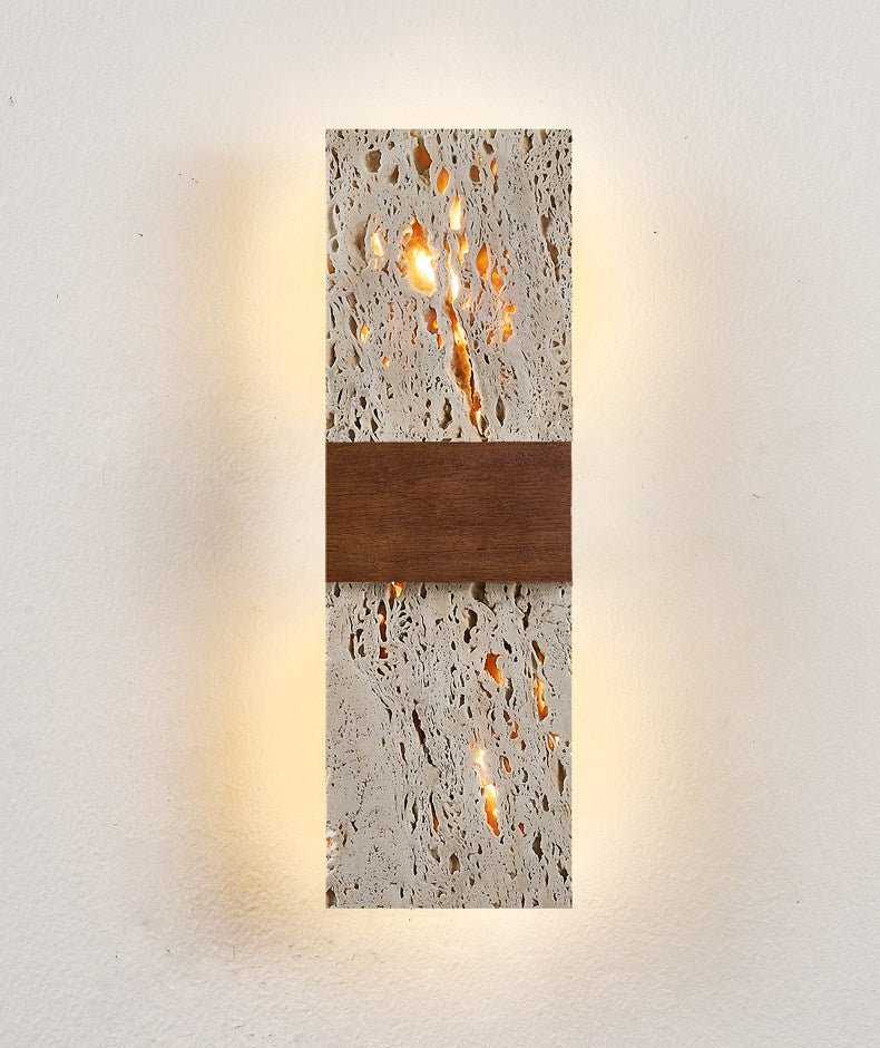 Siena Travertine Wall Light, Hardwired Wall Sconce, detail 8