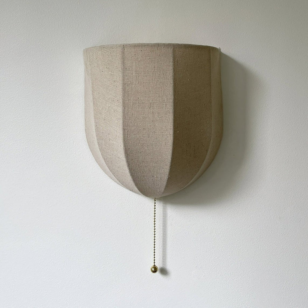 Sienna Linen Wall Light fixture Wall Light, Hardwired Wall Sconce, detail 6