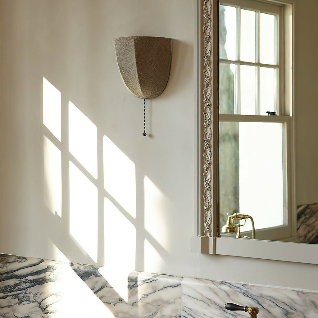 Sienna Linen Wall Light fixture Wall Light, Hardwired Wall Sconce, detail 4