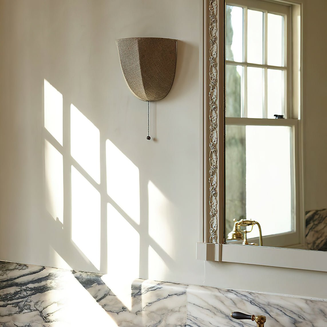 Sienna Linen Wall Light fixture Wall Light, Hardwired Wall Sconce, detail 4