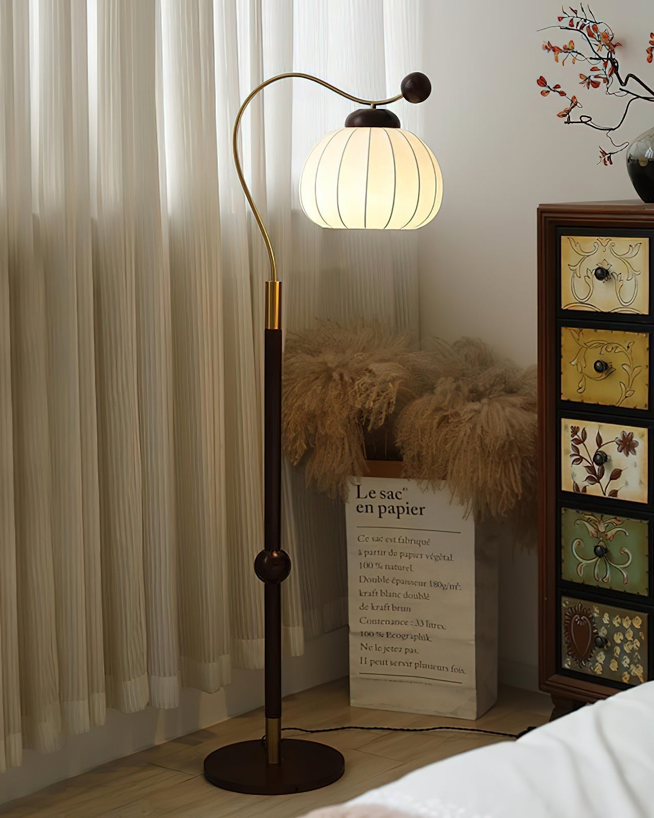 Silk Globe Floor Light, Floor Lamp, detail 14