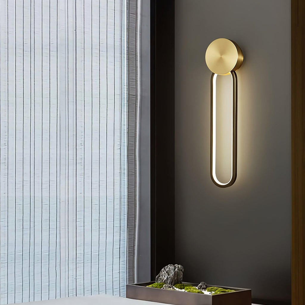 Clean Elliptical Wall Light, Hardwired Wall Sconce, detail 6