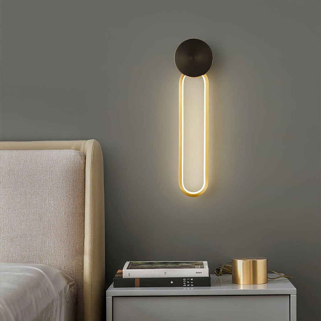 Clean Elliptical Wall Light, Hardwired Wall Sconce, detail 4