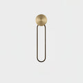 Clean Elliptical Wall Light, Hardwired Wall Sconce, Brass, Dia 12cm x H 48cm
