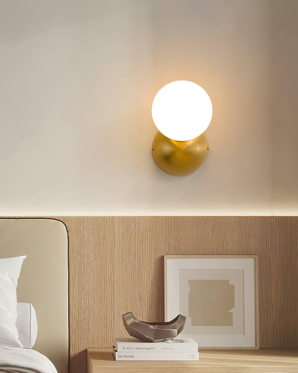 Single Globe Wall Light, Hardwired Wall Sconce, detail 4